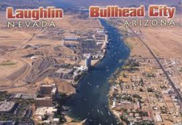 Sends a postcard to Jan Burres in Niland, California, including a map so she and boyfriend Bob can visit him in Bullhead City.