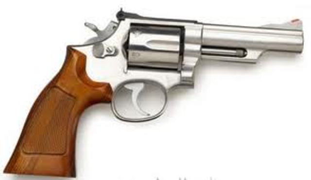 Buys a hand gun and starts his journey in Alaska.