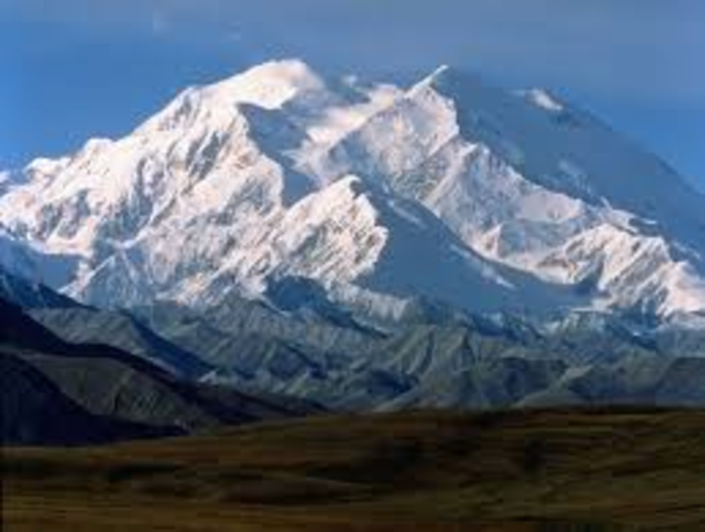 Sees Mt. McKinley.
