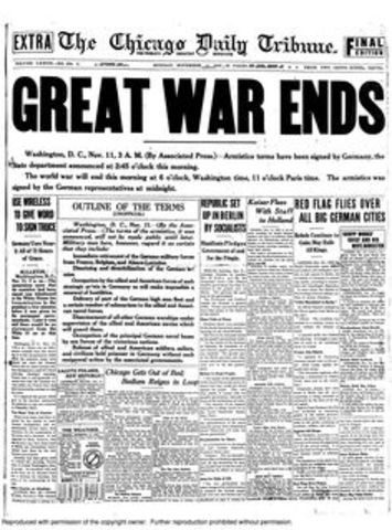 End of World War One