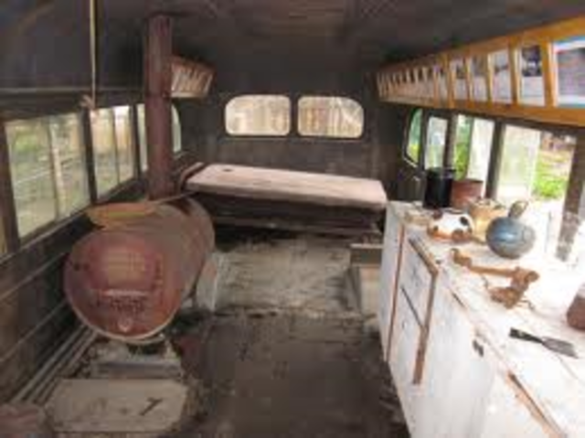 Arrives back at the bus