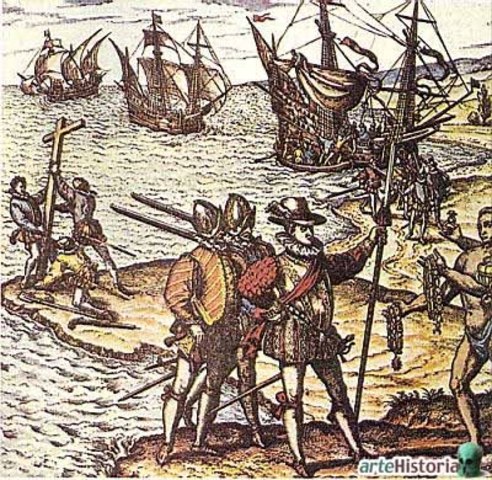 Colom arriba a Amèrica