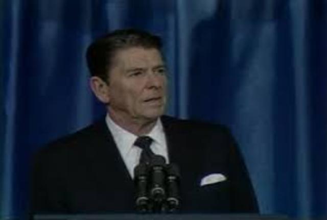 Ronald Reagn addresses the National Association of Evangelicals