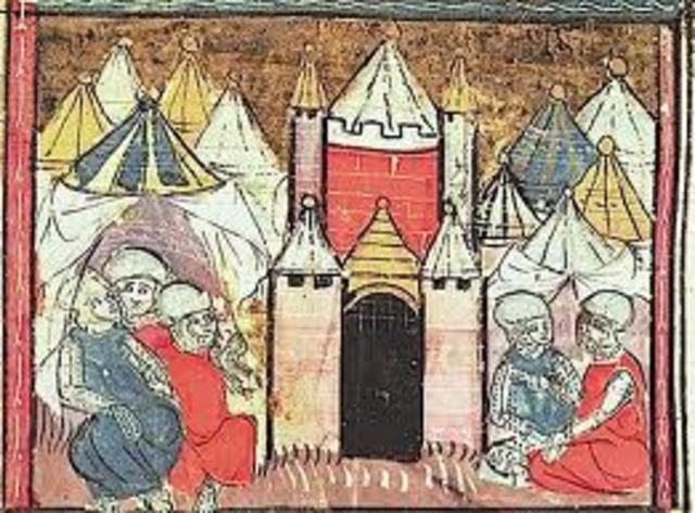 King John imposes taxes on the Barons