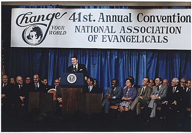 Ronald Reagan addresses the National Association of Evangelicals