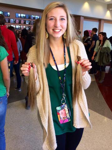 Donated 9 inches of my hair at a school assembly to Locks of Love