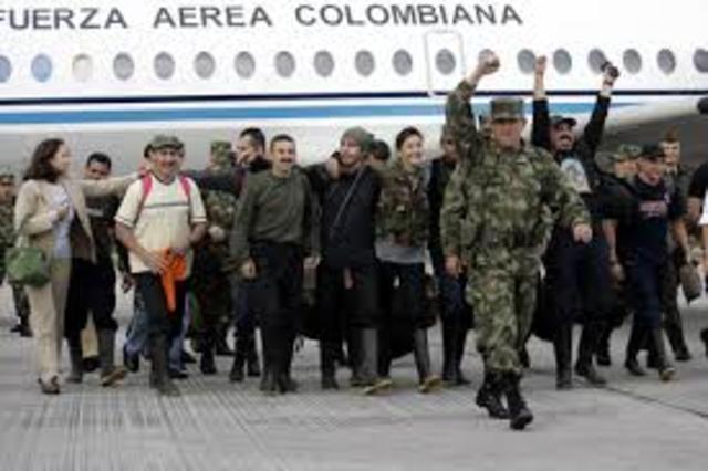15 hostages(after being held for 13 years by revolutionary armed forces from Columbia) are released