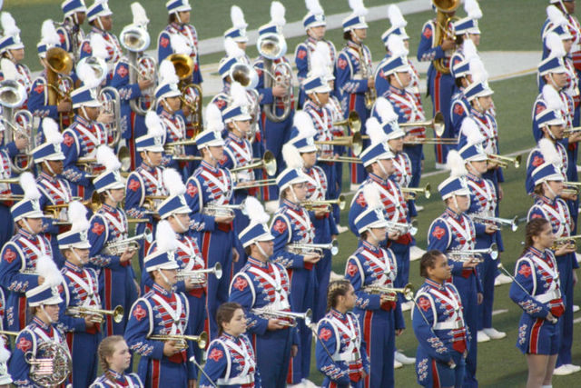 Yo representé en la banda de musica.