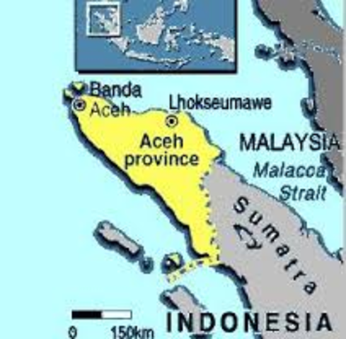 Inodonesian government and Free Aceh Movement sign a peace accord
