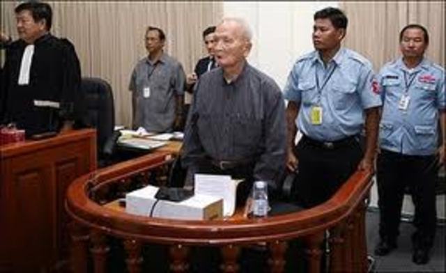 Nuon-Chea arrested and charged for war crimes during Khmer Rouge