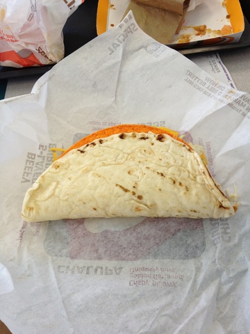 me comi una comida en Taco bell en abril de veinte