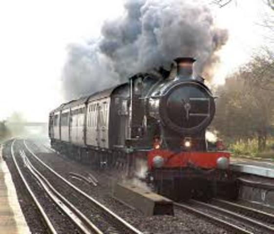 Locomotora de vapor.