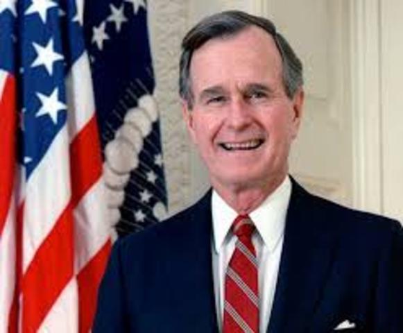 George H.W. Bush becomes president