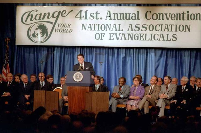 Ronald Reagan addresses the National Association of Evangelicals