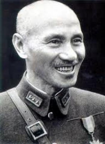 Chaing Kai Shek leader of Chinese Nationalist party masacred Communist Party
