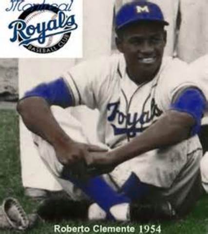 Roberto Clemente gets signed to the Brooklyn Dodgers