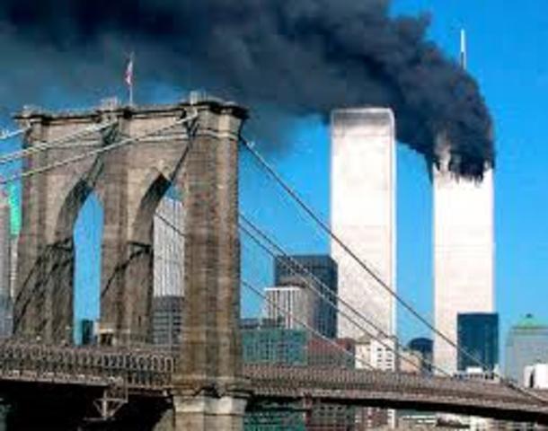 Flight 11 crashes into the North Tower into floors 93-99