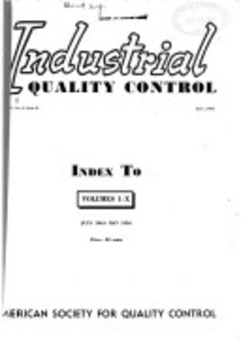 Industial Quality Control