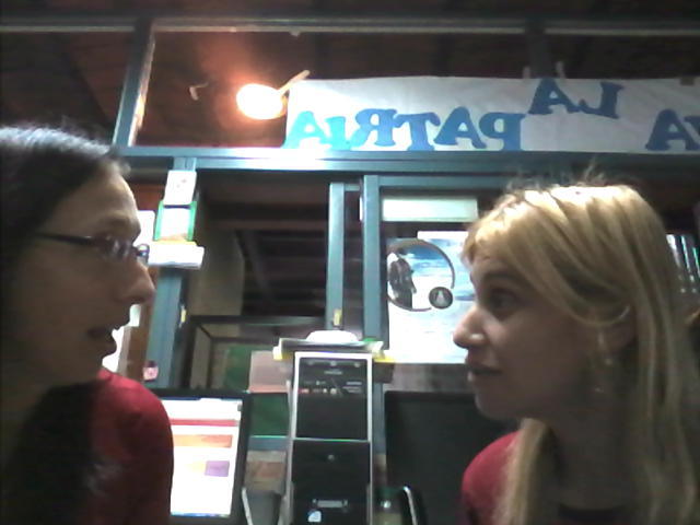 Preparando con una colega una capacitacion con la web cam! para Docentes de CABA