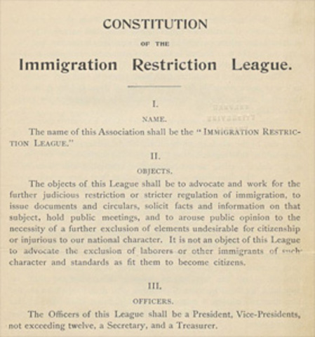 The Immigration Restriction League