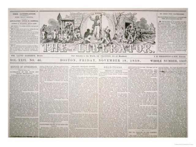 William Lloyd Garrison starts The Liberator