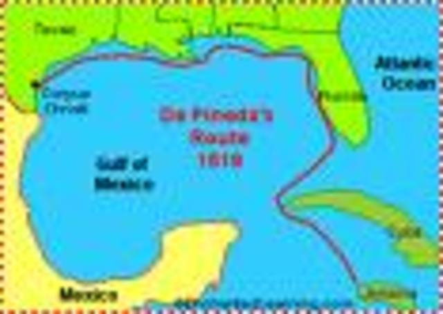 mid-Spanis Explorer Alonso Alverez de Pineda maps Texas coastline