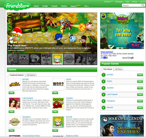 El portal Friendster