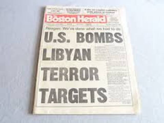 U.S. bombs Libya (military event)
