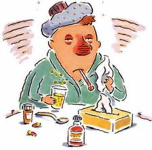 John is sick at home for a week