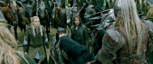 Riders of Rohan Meet Aragorn