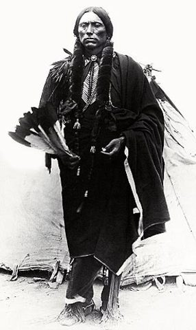 Comanches meet with officials of Texas government to negotiate a peace treaty