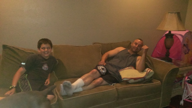 my favorite thing to do with the family is watch movies on the couch.