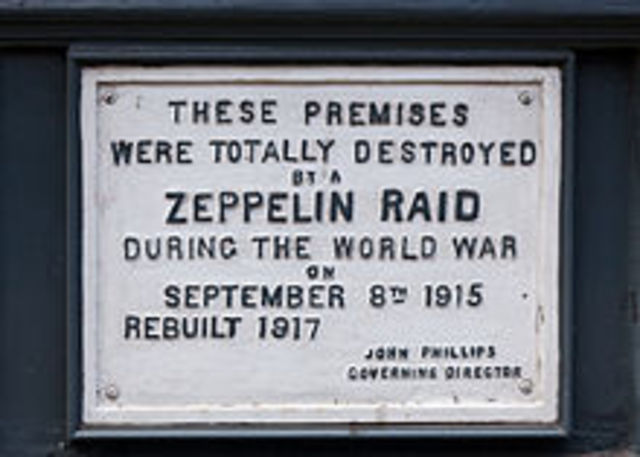 The first Zeppelin raid on Britain took place