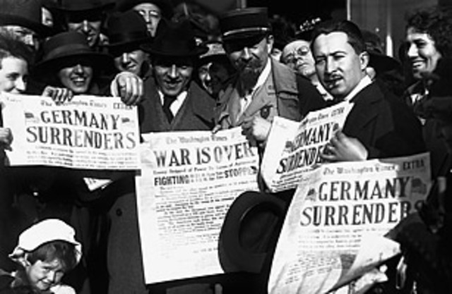 Germany signed an armistice with the Allies