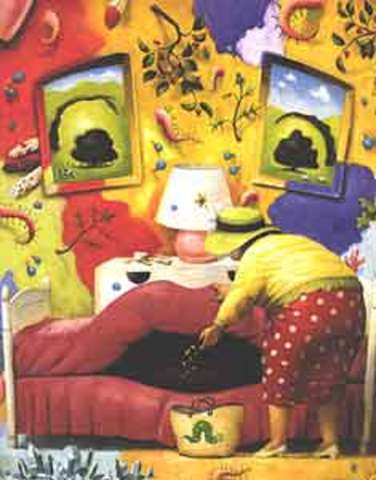 Camilla disappeared into the wall.