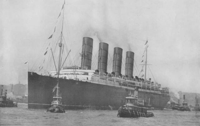 The RMS Lusitania is sunk