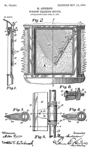 los primeros limpiaparabrisas mecanicos