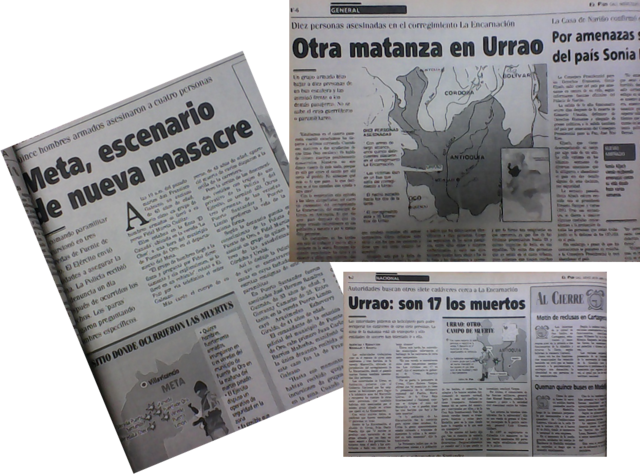 ATAQUES PARAMILITARES  A LA POBLACION CIVIL