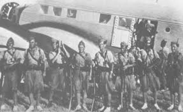 Els avions Alemanys van arribar al Marroc