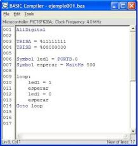 d.C Primer programa en su nuevo lenguaje