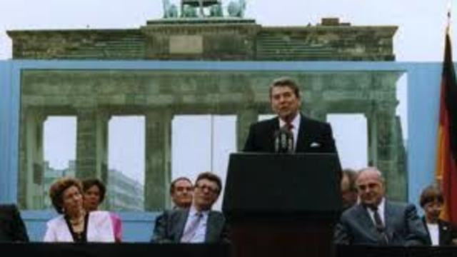 Reagan's speech at Brandenberg Gate, West Berlin