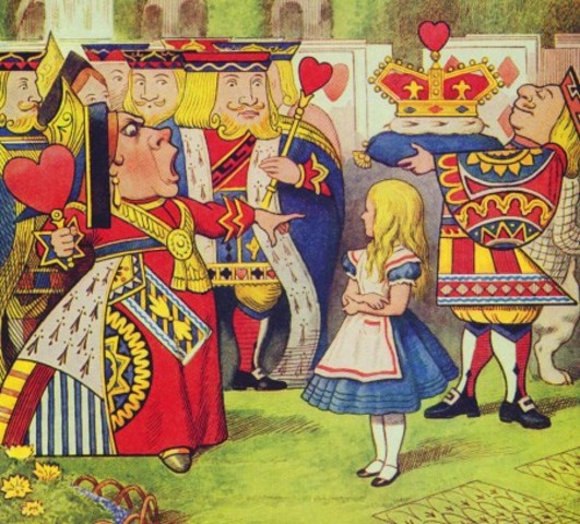 Tecnique of combining action with Alice's Wonderland