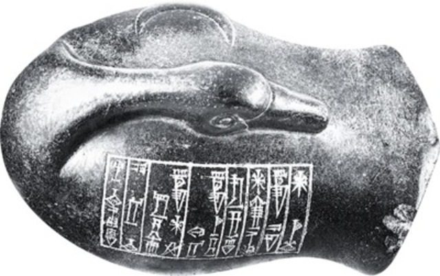 Black stone duck weight, c. 3000 BCE