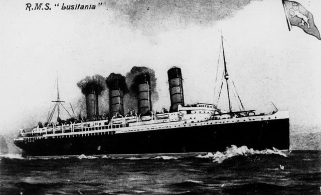 The “Lusitania” was sunk by a German U-boat.