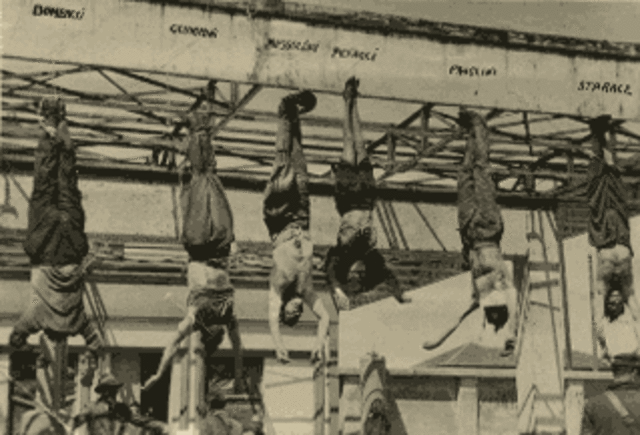 Mussolini killed at Lake Como