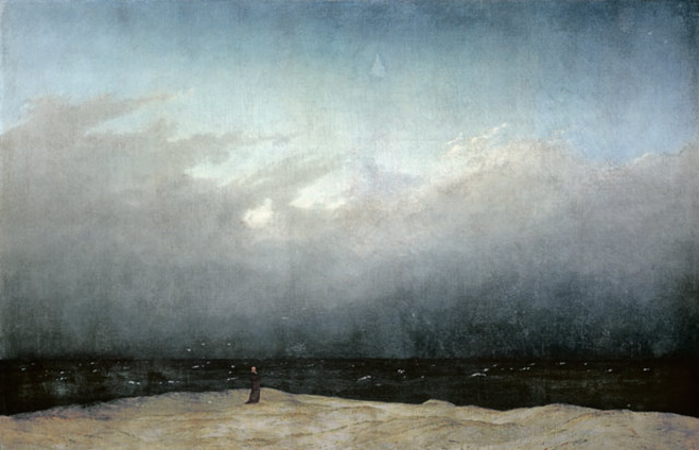 FRIEDRISCH : Moine au bord de mer