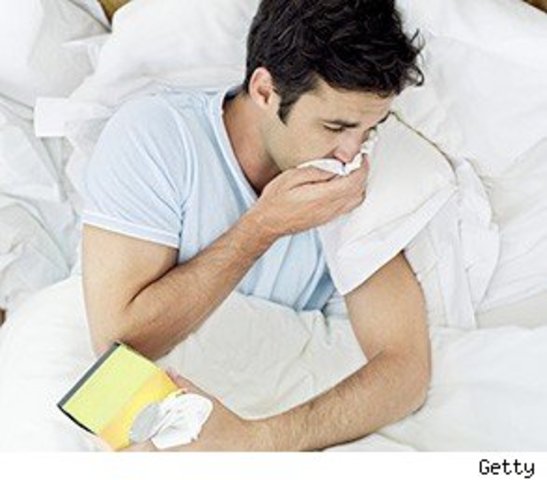 Micheal is home sick with the flu