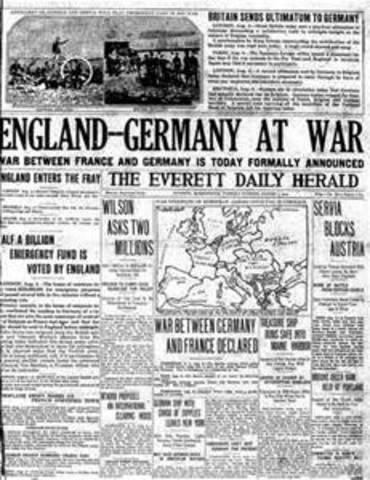 British declaration of war