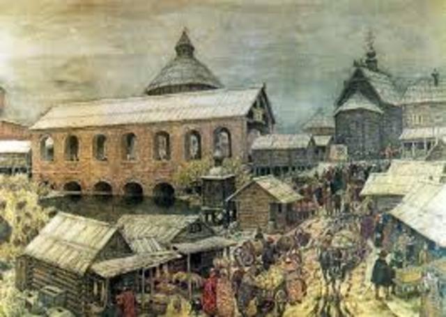 Москва становится одним из торговых центров Руси.