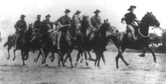 Australian Light Horse Brigade in Battle of Romani, Egypt